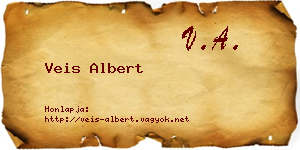 Veis Albert névjegykártya